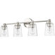 Lauryn 4 Light 30.5 inch Polished Nickel Vanity Light Wall Light